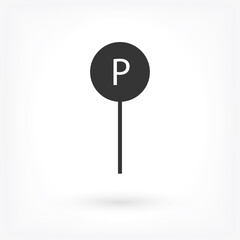 Parking Vector icon . Lorem Ipsum Illustration design