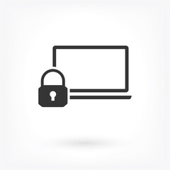 security laptop, protection icon. One of set web icons . Lorem Ipsum Illustration design
