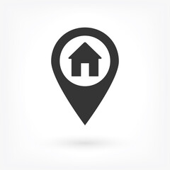 Map pointer house icon . Lorem Ipsum Illustration design
