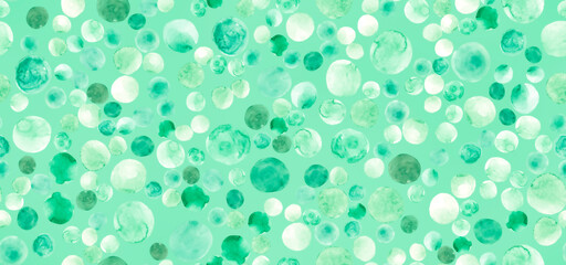 Artistic Seamless Circles. White Watercolor 