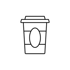 Coffee paper cup icon element of coffe icon for mobile concept and web apps. Thin line coffee paper cup icon can be used for web and mobile. Premium icon on white background