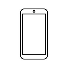 Smartphone icon,smartphone icon art. Elegant thin line style design. on white background
