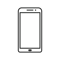 Smartphone icon,smartphone icon art. Elegant thin line style design. on white background