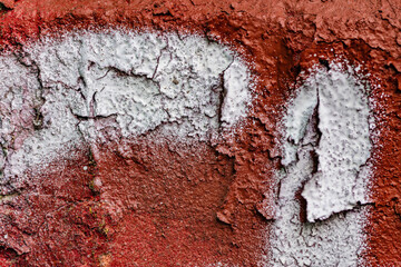 colorful grunge cracked paint concrete wall texture background