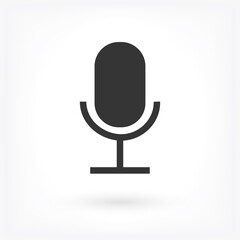 Microphone Icon vector flat design . Lorem Ipsum Illustration design