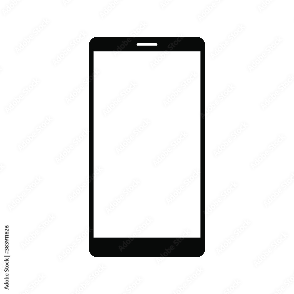 Poster cellphone with a blank screen. flat style. vector illustration of eps 10 web with white background