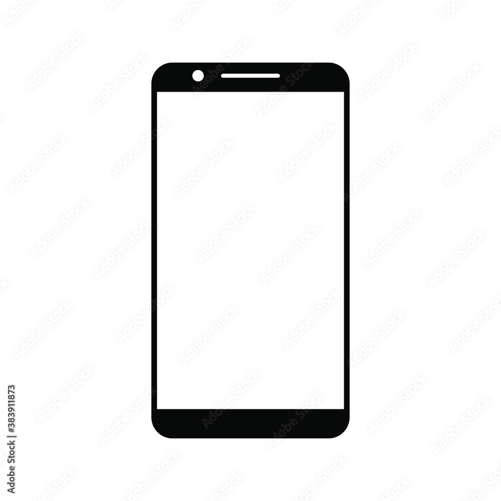 Poster cellphone with a blank screen. flat style. vector illustration of eps 10 web with white background