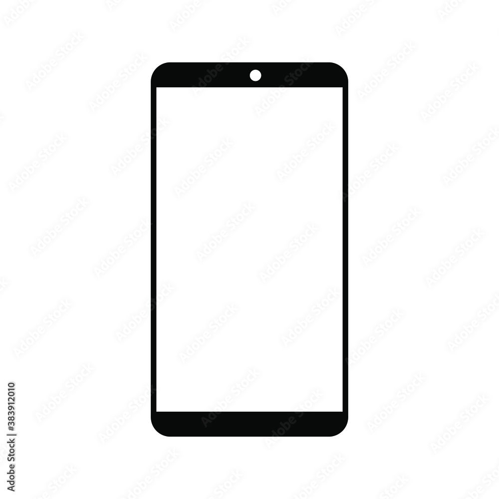 Poster cellphone with a blank screen. flat style. vector illustration of eps 10 web with white background
