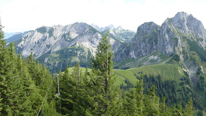 Obraz premium Aggenstein und Brentenjoch vom Breitenberg Pfronten