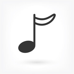 Music note icon - Vector . Lorem Ipsum Illustration design
