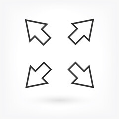 in full screen icon vector . Lorem Ipsum Illustration design