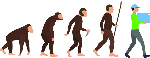 Courier Evolution Man Darwin