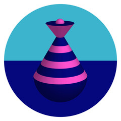 Stylized image of a sea buoy. Icon for an avatar. - 383916860