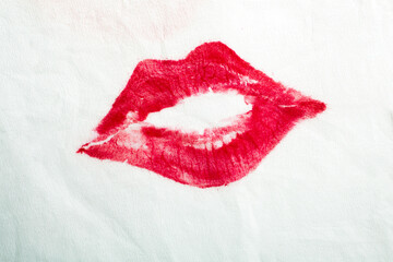 lips imprint of lipstick on paper