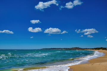 Panorama on the beach of Porto Palo Agrigento Sicily Italy