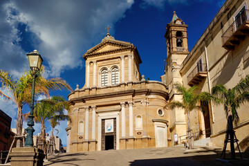 Fototapeta na wymiar Parish church of Sambuca Agrigento Sicily Italy