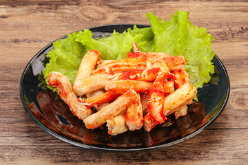 Natural luxury crab meat fillet