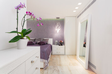 Bedroom, Modern Luxury Bedroom After Home Renovation