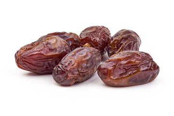 Dried dates, isolated on white background