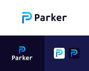 P letter minimal and clean logo