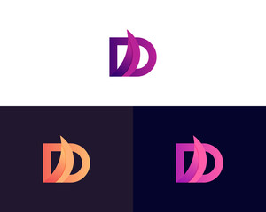 D Letter minimal,clean and iconic logo