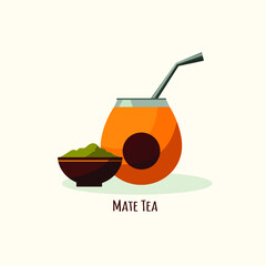 Matte tea isolated icon