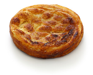 Kouign Amann is a pastry made with a lot of butter from the Brittany region of France.
