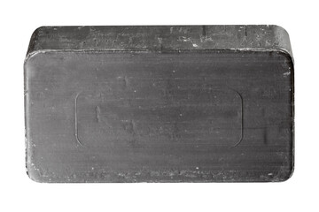 
Black African handmade soap isolated on white background