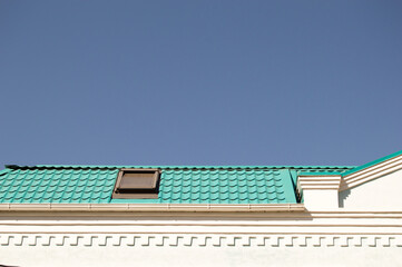 the roof of the house
