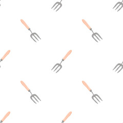 vector seamless pattern with textured pitchfork images