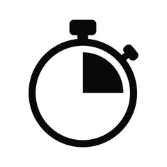Stopwatch timer flat icon for apps and websites