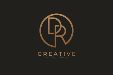 Abstract initial letter D and R logo, usable for branding and business logos, Flat Logo Design Template, vector illustration