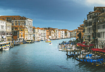 Fototapeta na wymiar Grand Canal in sunset time, Venice, Italy