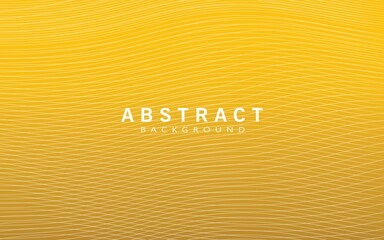 Abstract Gold background design wavy lines in perspective. Technology, science, modern style design. Vector Illustration