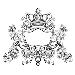 coat of arms with crown