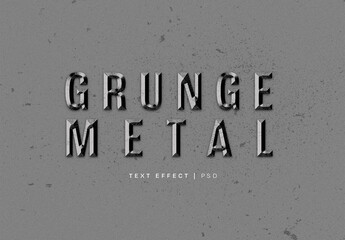 Metal Text Effect Mockup