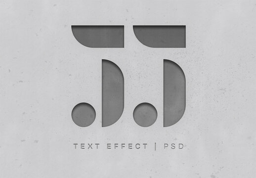 Embossed Text Effect Mockup