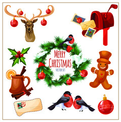 christmas icons set