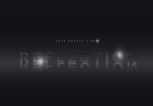 Reflected Text Effect Mockup