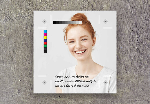Social Media Layout with Print Marks Design