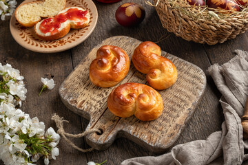Jidasky or jidase - traditional Czech sweet Easter pastry