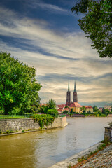 City of Wroclaw in a sunny summer, Poland
