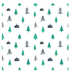 Fototapeta premium Colorful Hand drawn winter Seamless pattern
