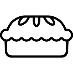 line icon for pie