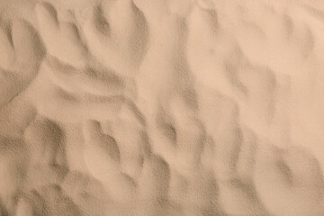 Obraz na płótnie Canvas Dry beach sand as background, top view