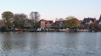 Obraz premium Leer, Ostfriesland, Land, Stadt, Luft