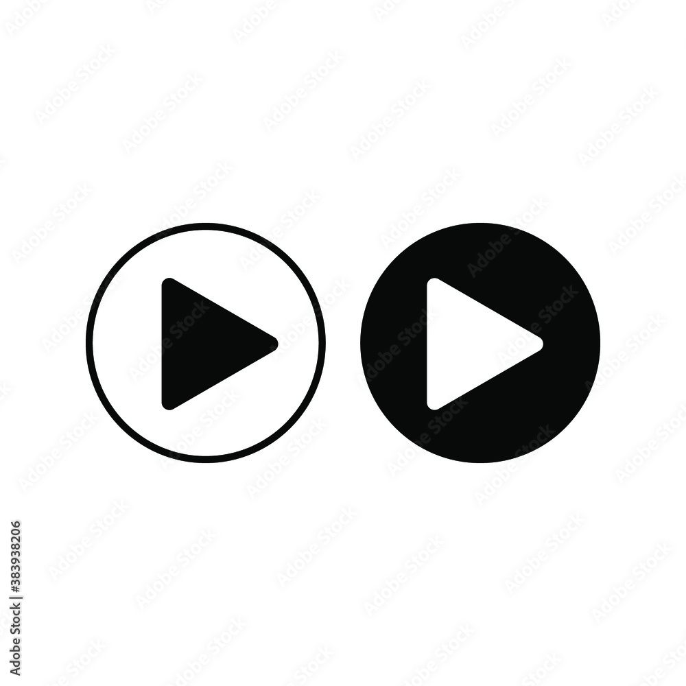Poster play button vector icon. video play button symbol vector illustration color editable. eps 10