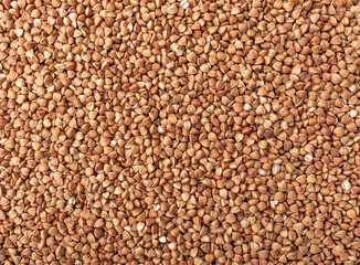 Buckwheat as a background. Buckwheat close up.