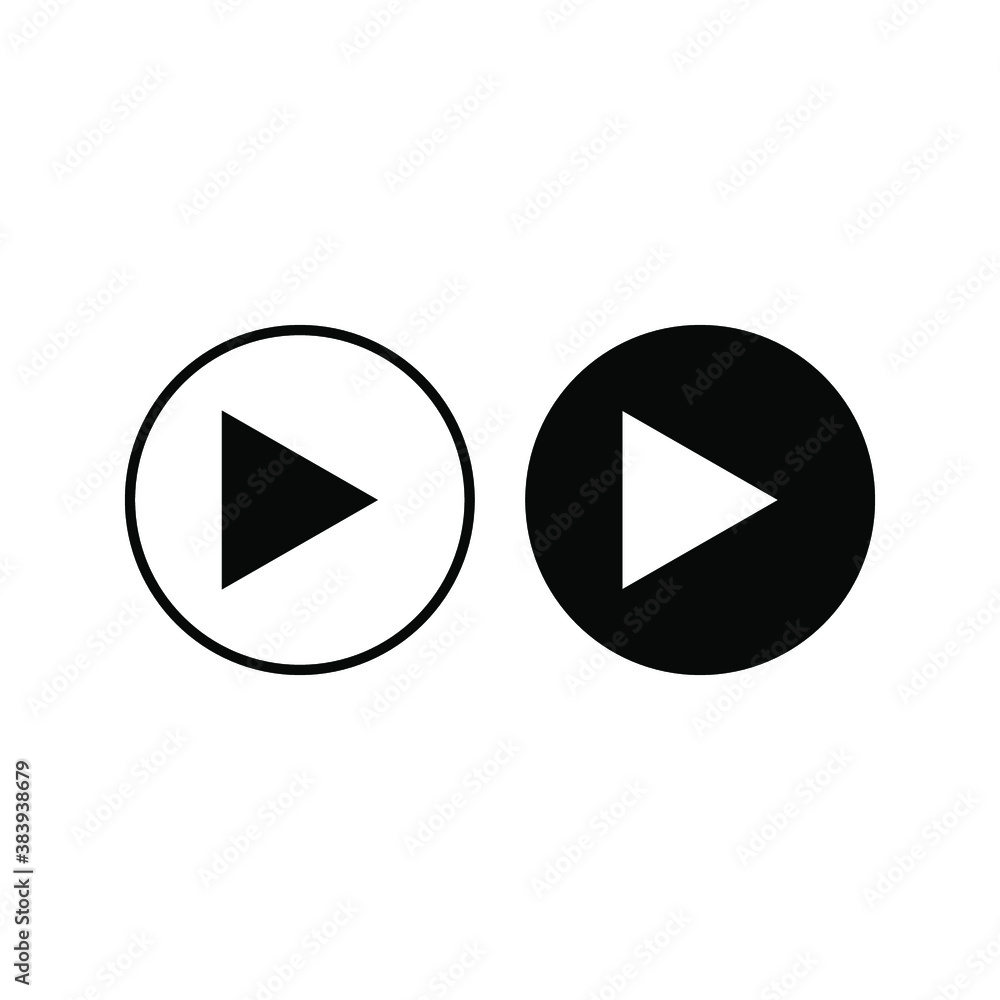 Poster play button vector icon. video play button symbol vector illustration color editable. eps 10