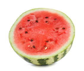 Half of delicious watermelon isolated on white